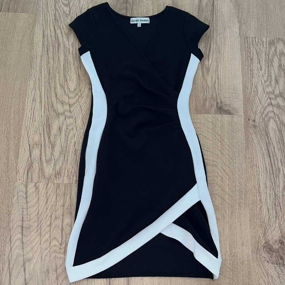 Black and white formal dress